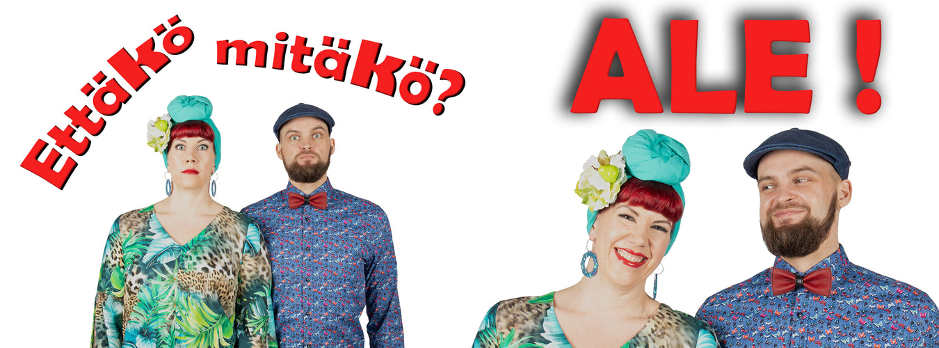 Miesten ja naisten alennetut tuotteet.
