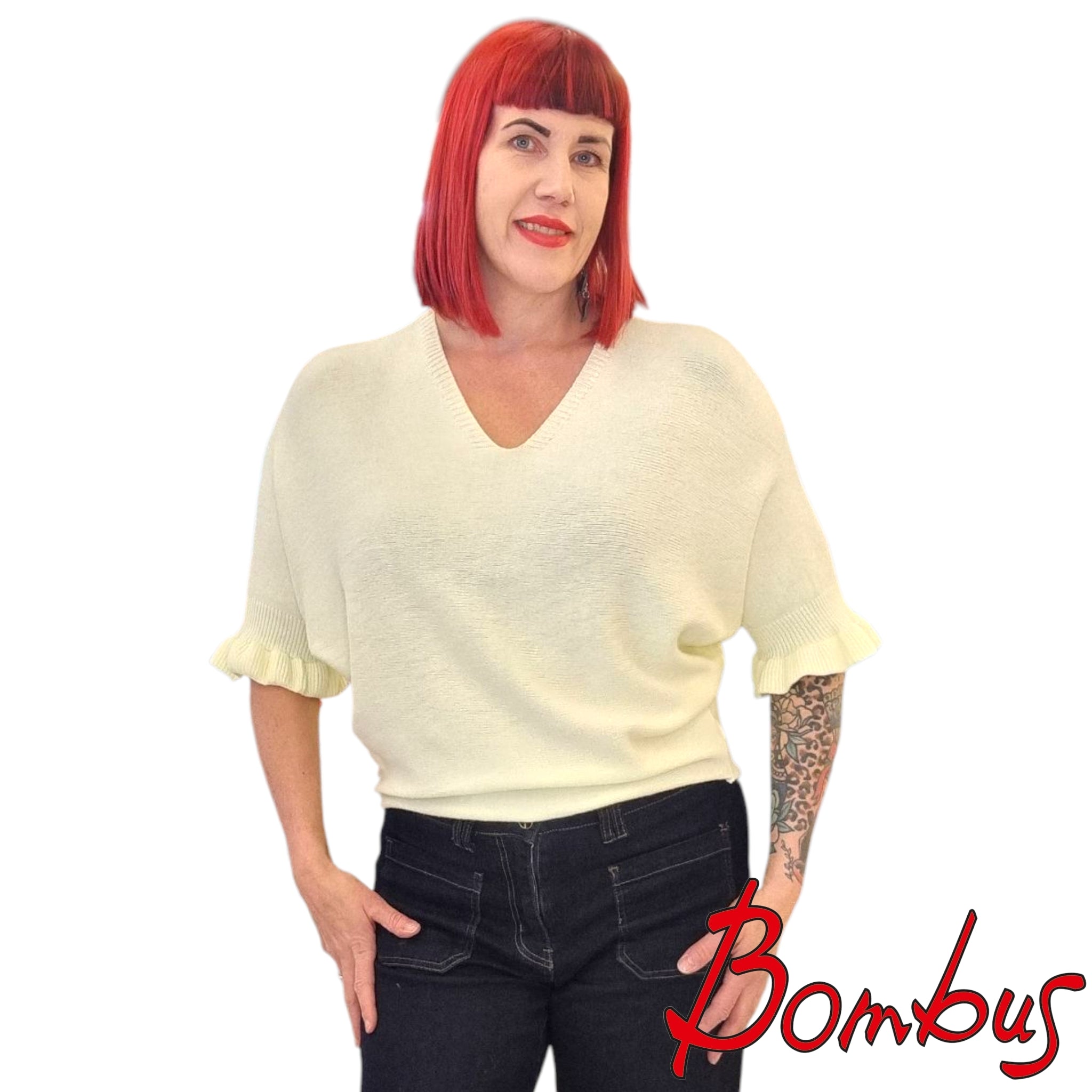 Neule, Annemette Frill Soft Yellow