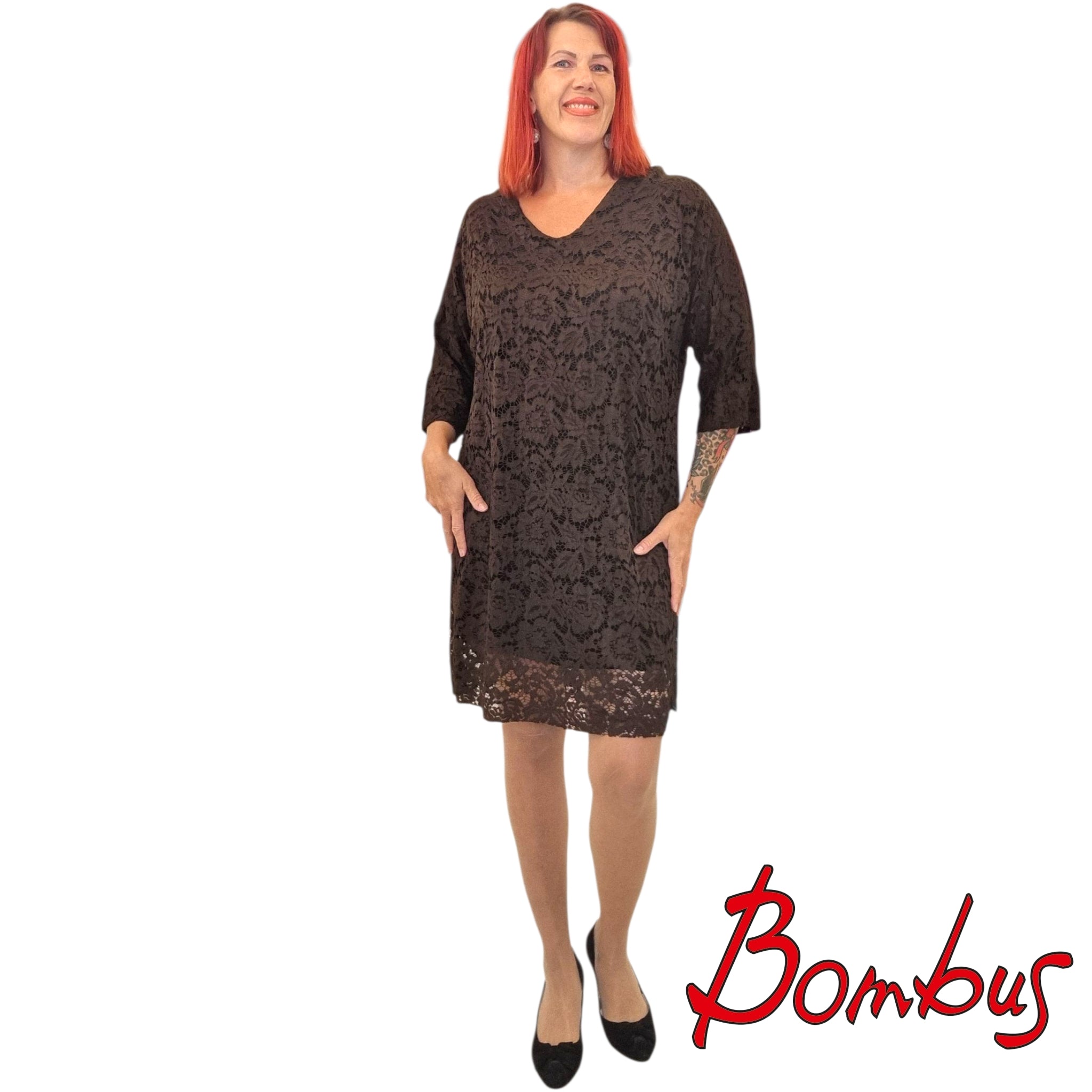 Leninki, Lace and Bow Brown