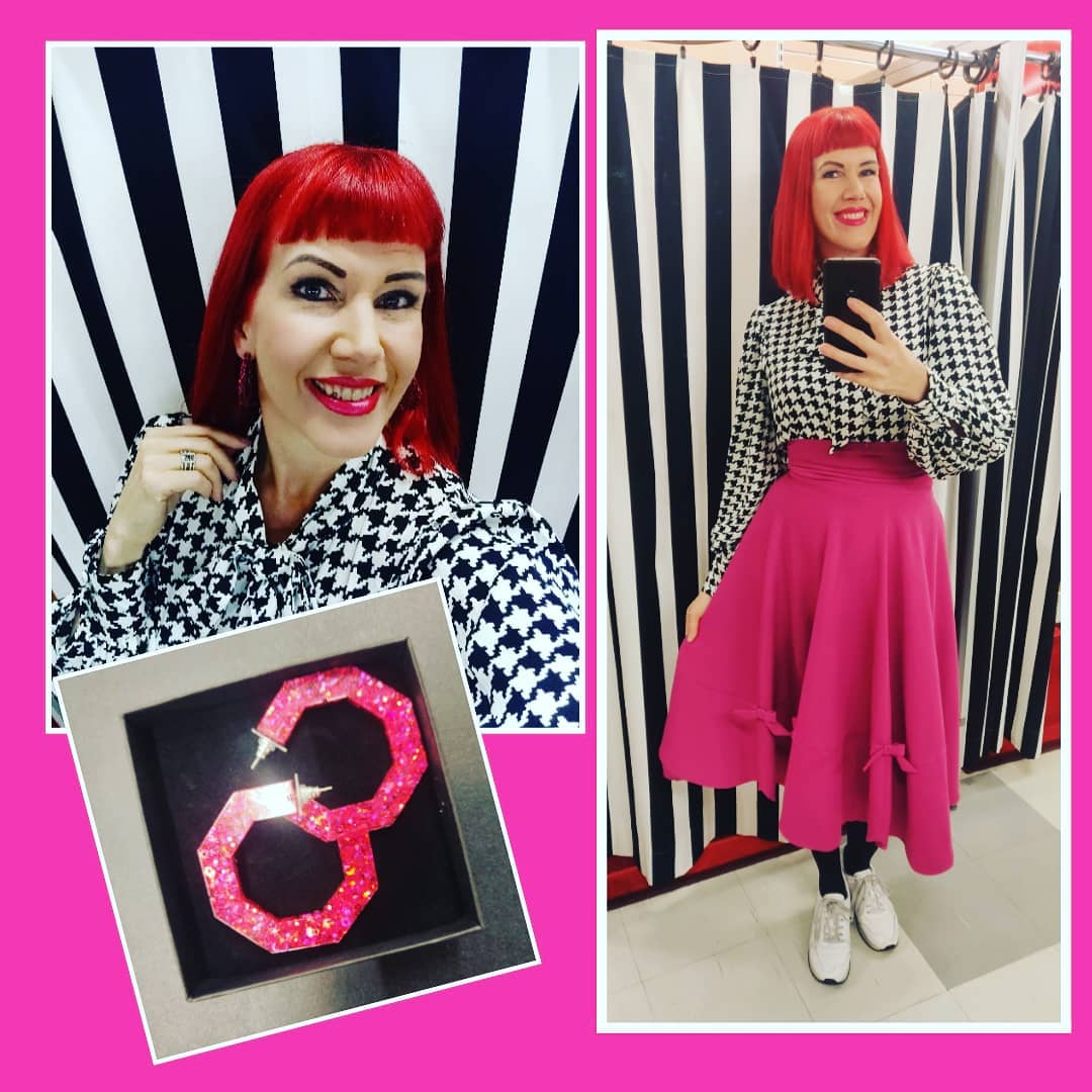 Paitapusero, Gwen Houndstooth Black & White