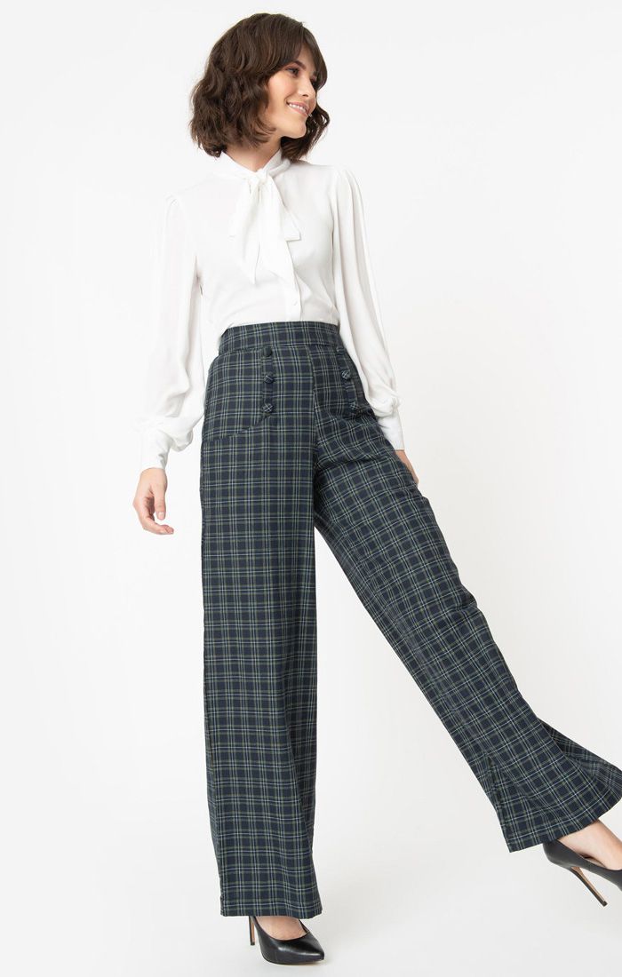 Pants, Ginger Navy & Green