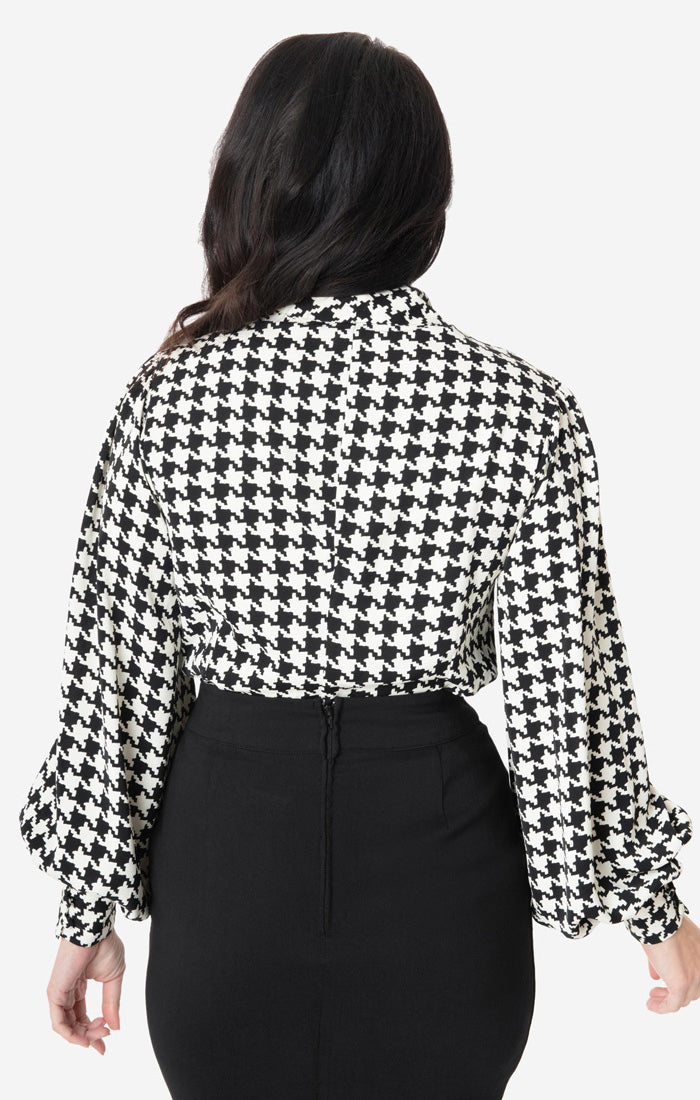 Paitapusero, Gwen Houndstooth Black & White