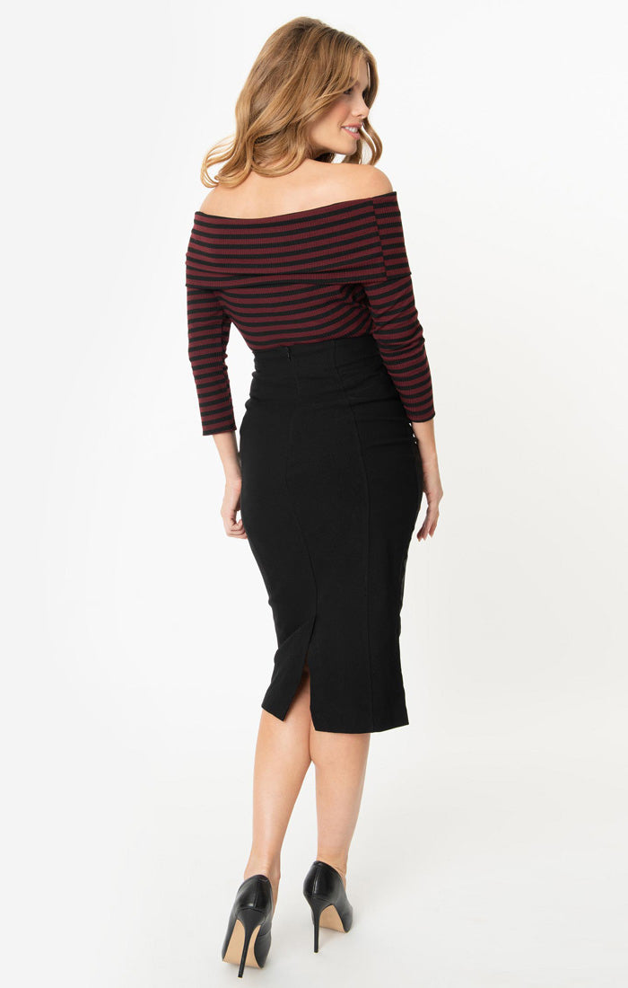pencil skirt, Sierra Sailor Black
