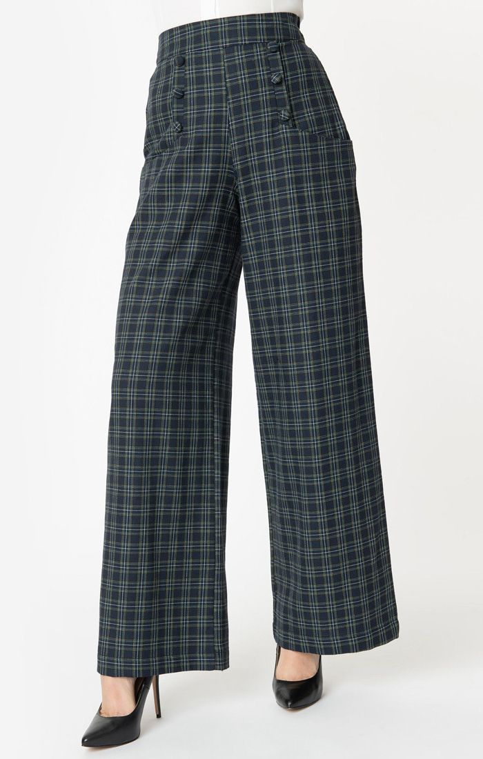 Pants, Ginger Navy & Green