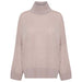 In Wear. Naisten ylisuuri, ohut, beige villapusero. Etukuva.