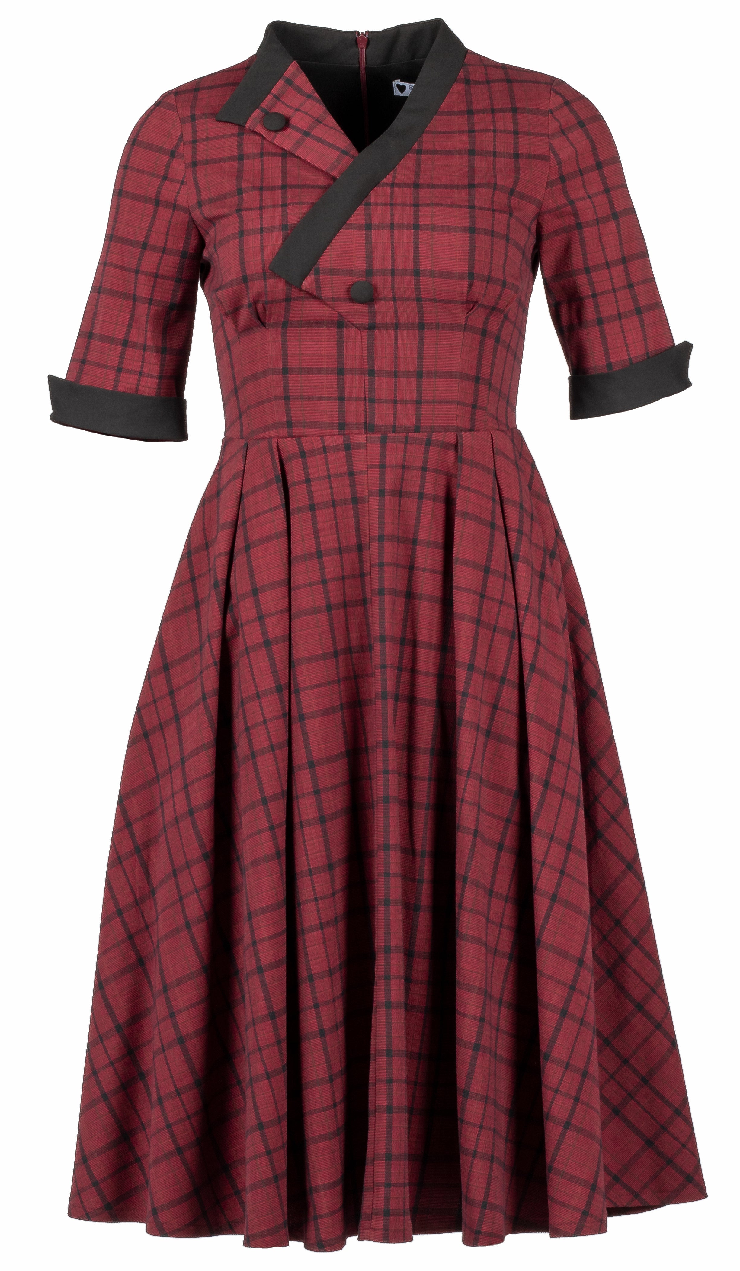 Leninki, Stacy Checked Burgundy