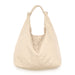 In Wear, beige tikkikankainen hobo-laukku. Etukuva.