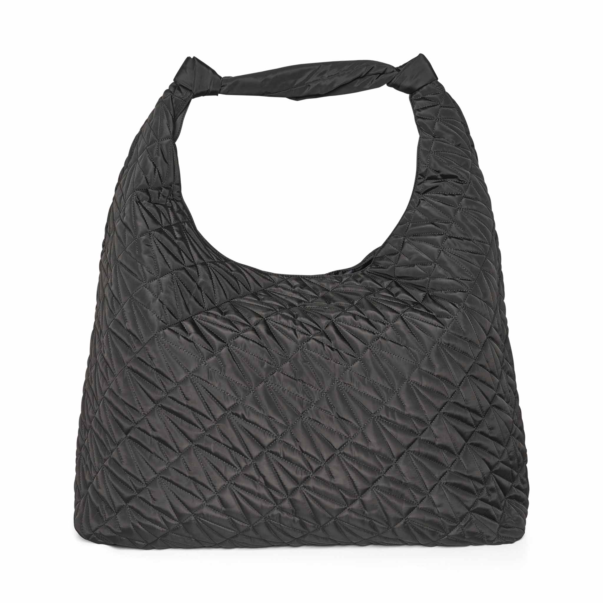 In Wear, musta tikkikankainen hobo laukku. Etukuva. 2