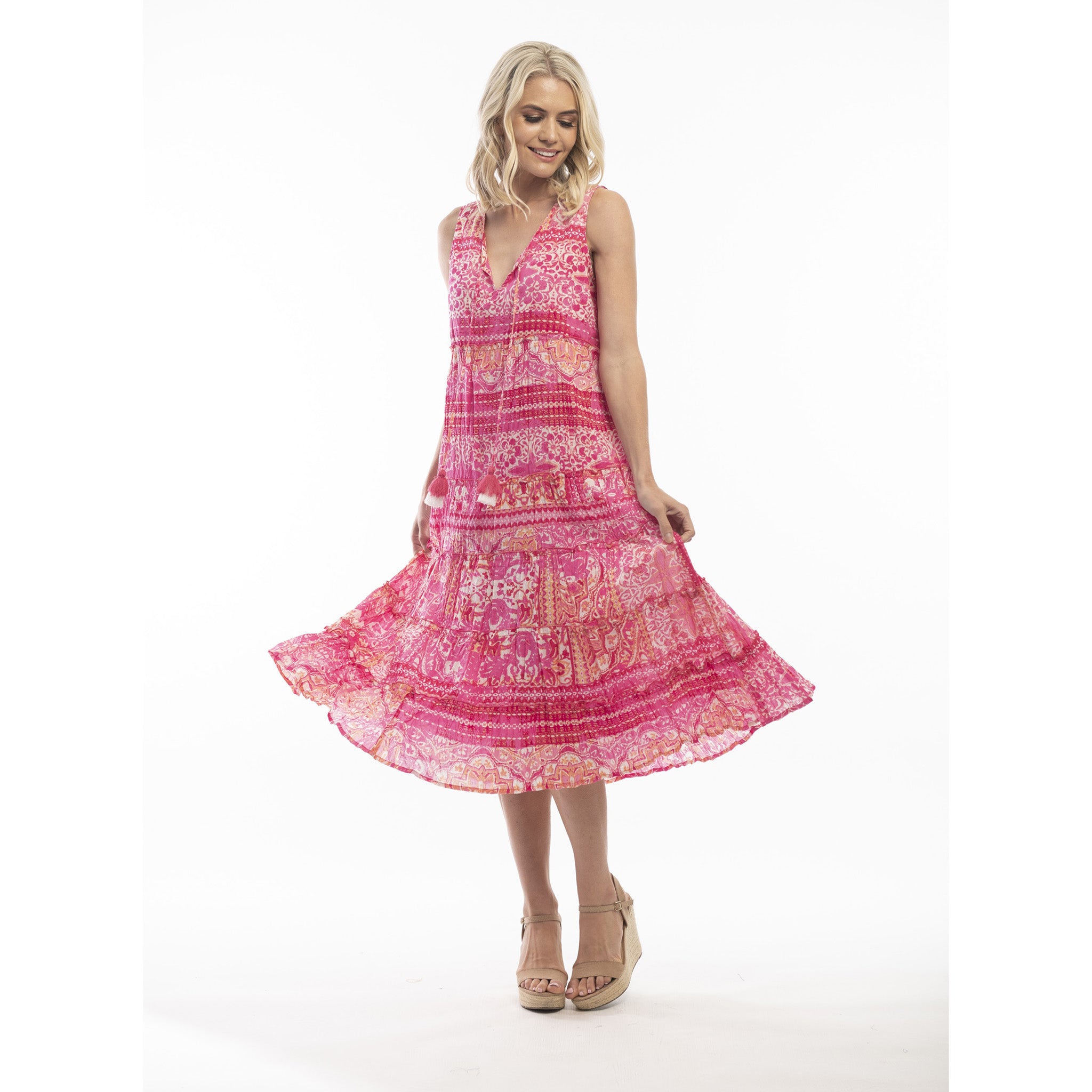 Pinkki mekko Kotor Boho