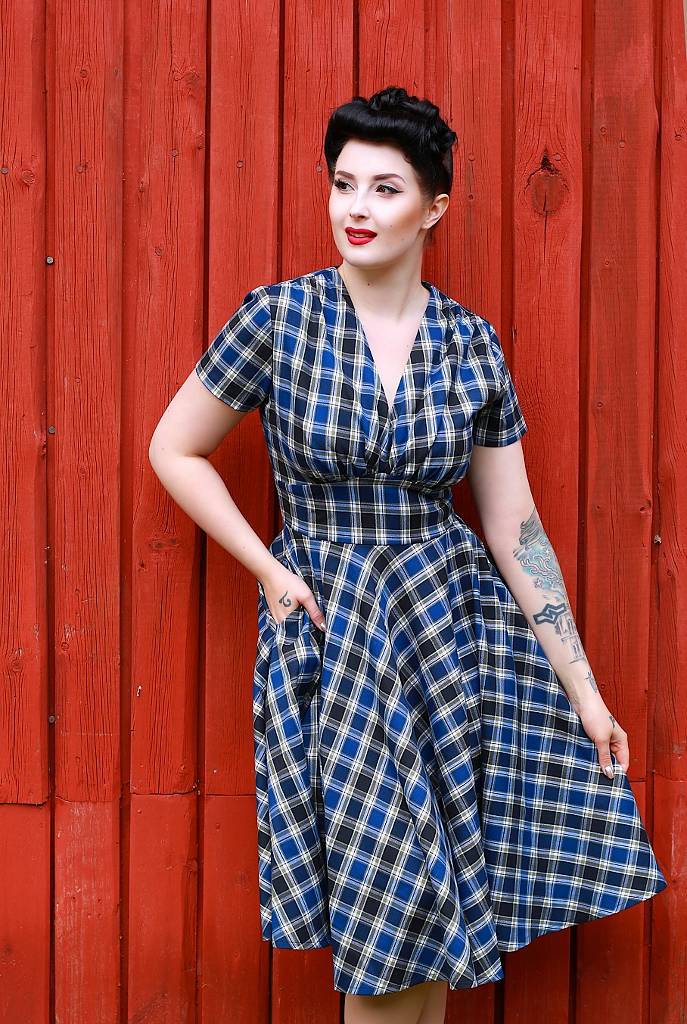 Leninki, Marilyn Checked Blue