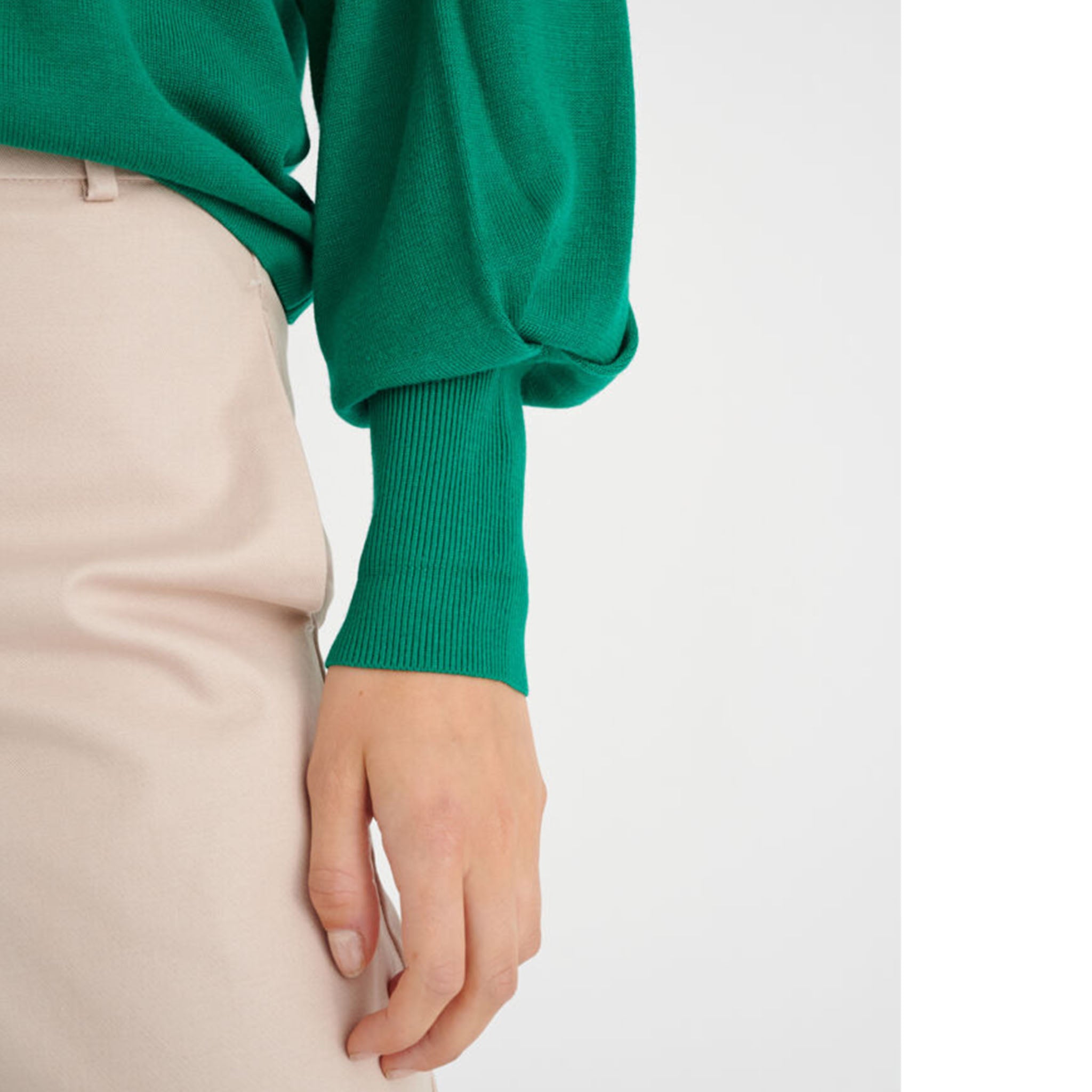 In Wear vihreä neulepoolo Jonna Emerald Green hihakuva
