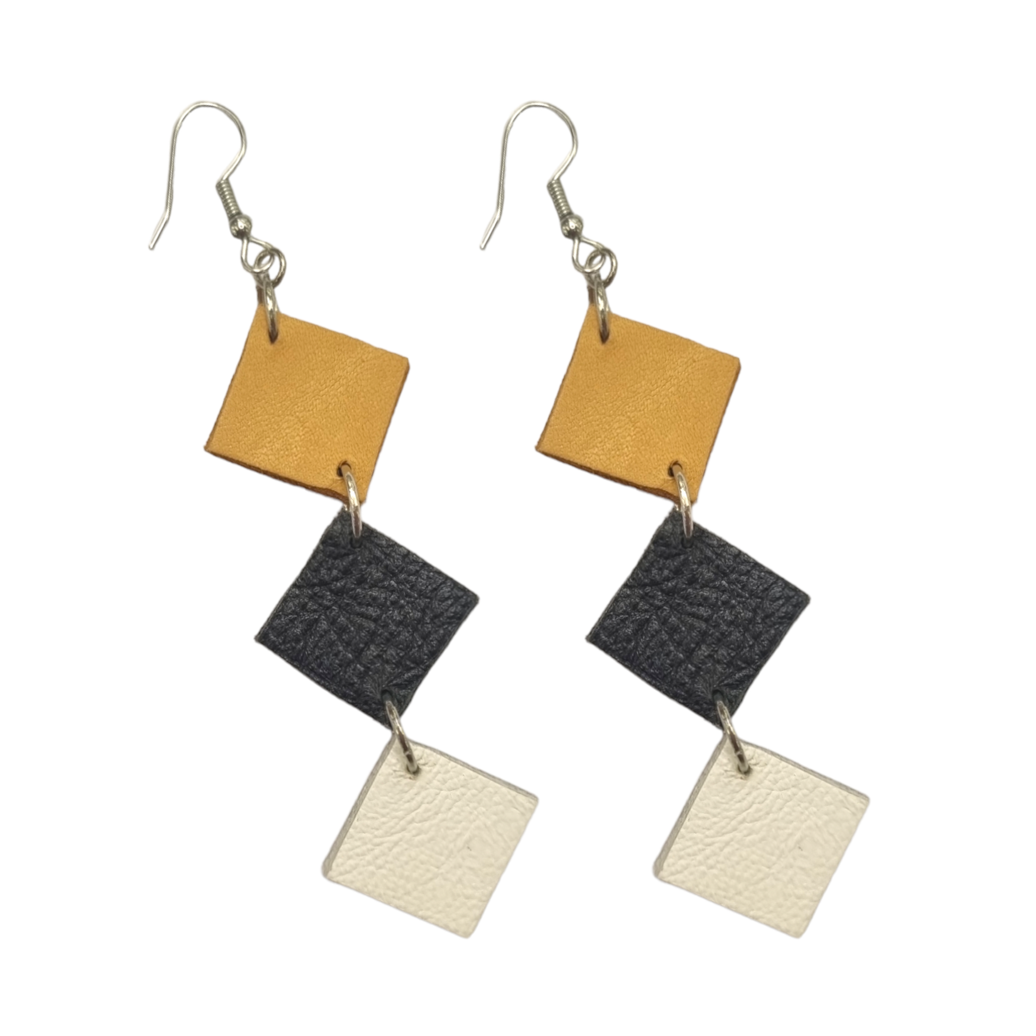 Earrings Blocked Red