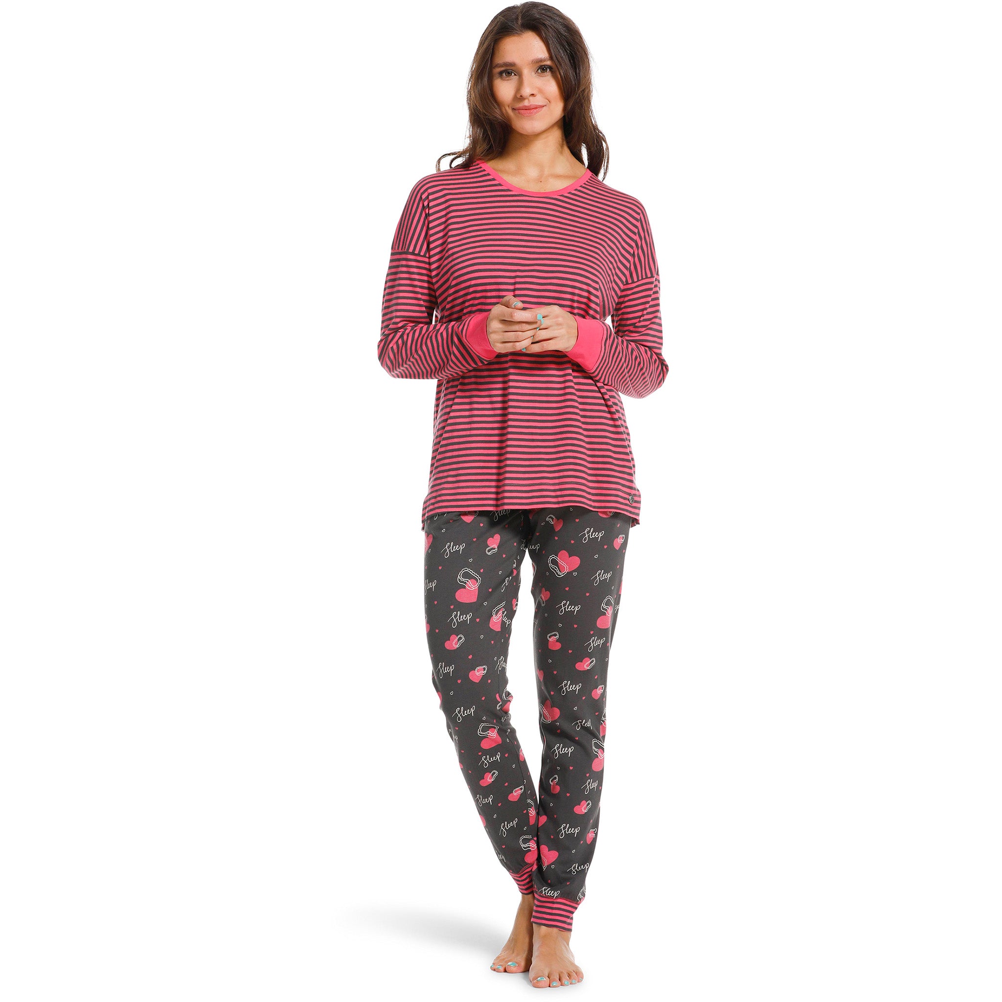 Pyjama, Roseann Pink and Grey