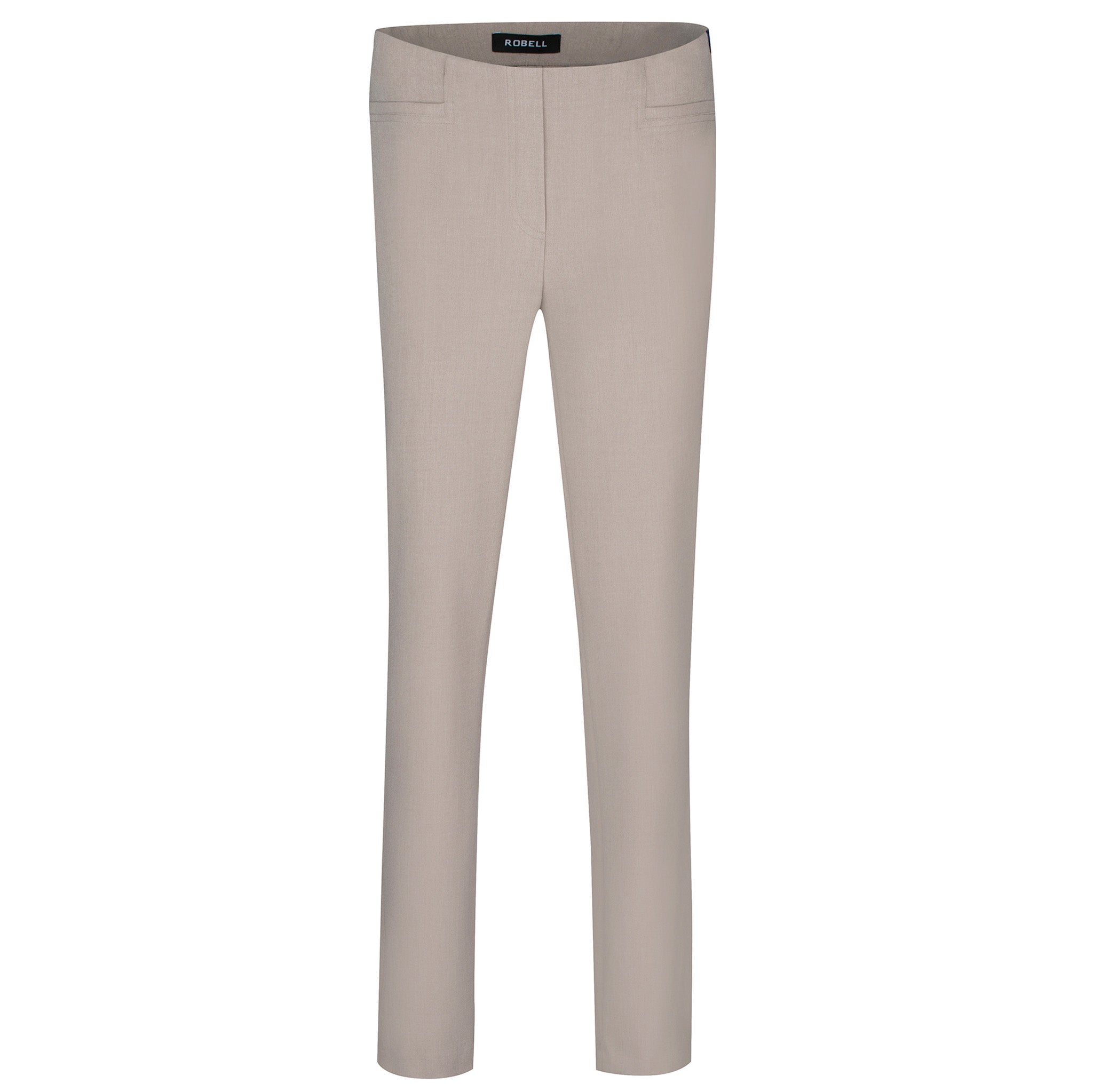 Robell, naisten nutrianväriset housut. Malli Slim Fit. Etukuva.