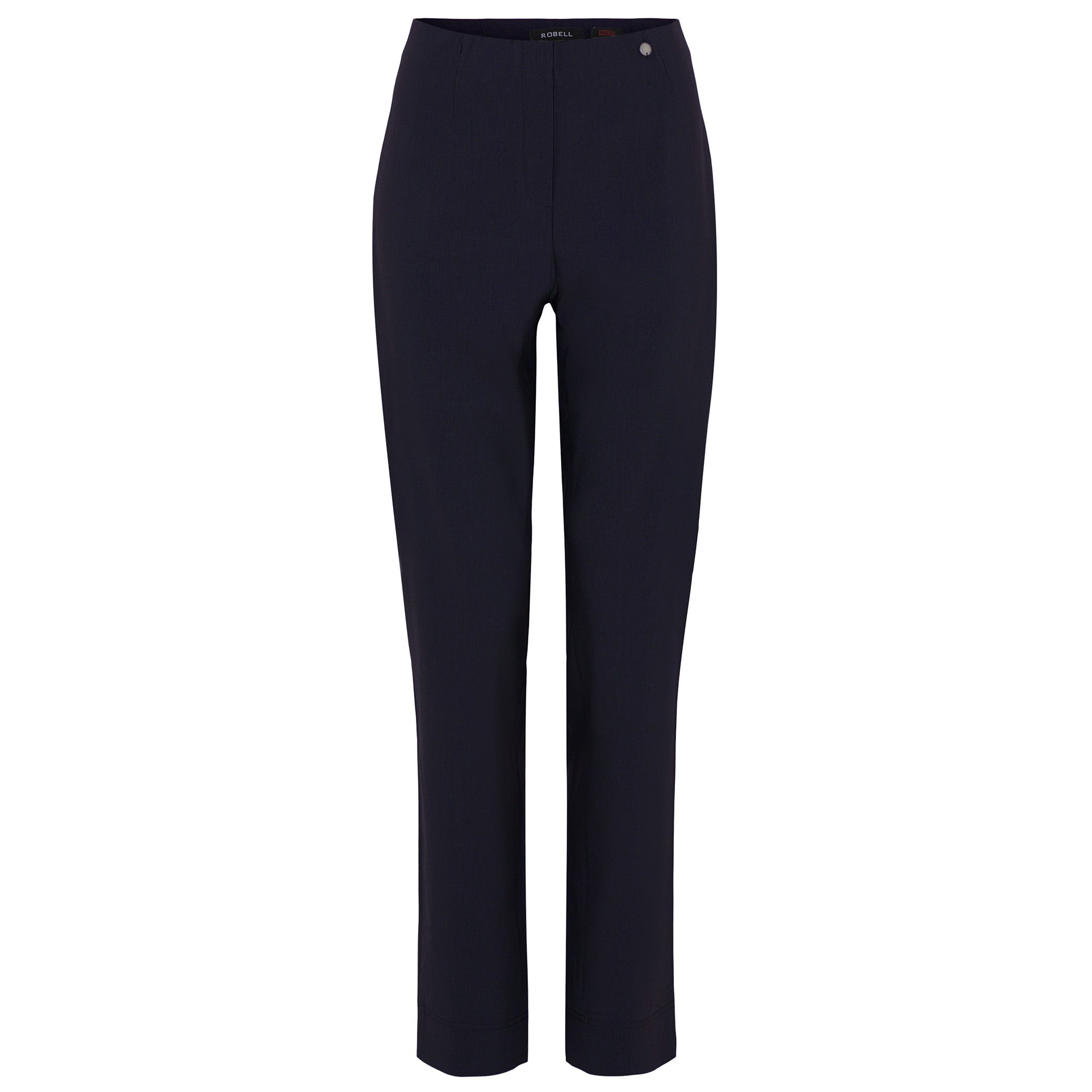 Robell, naisten tummansiniset housut. Malli slim fit. Etukuva.