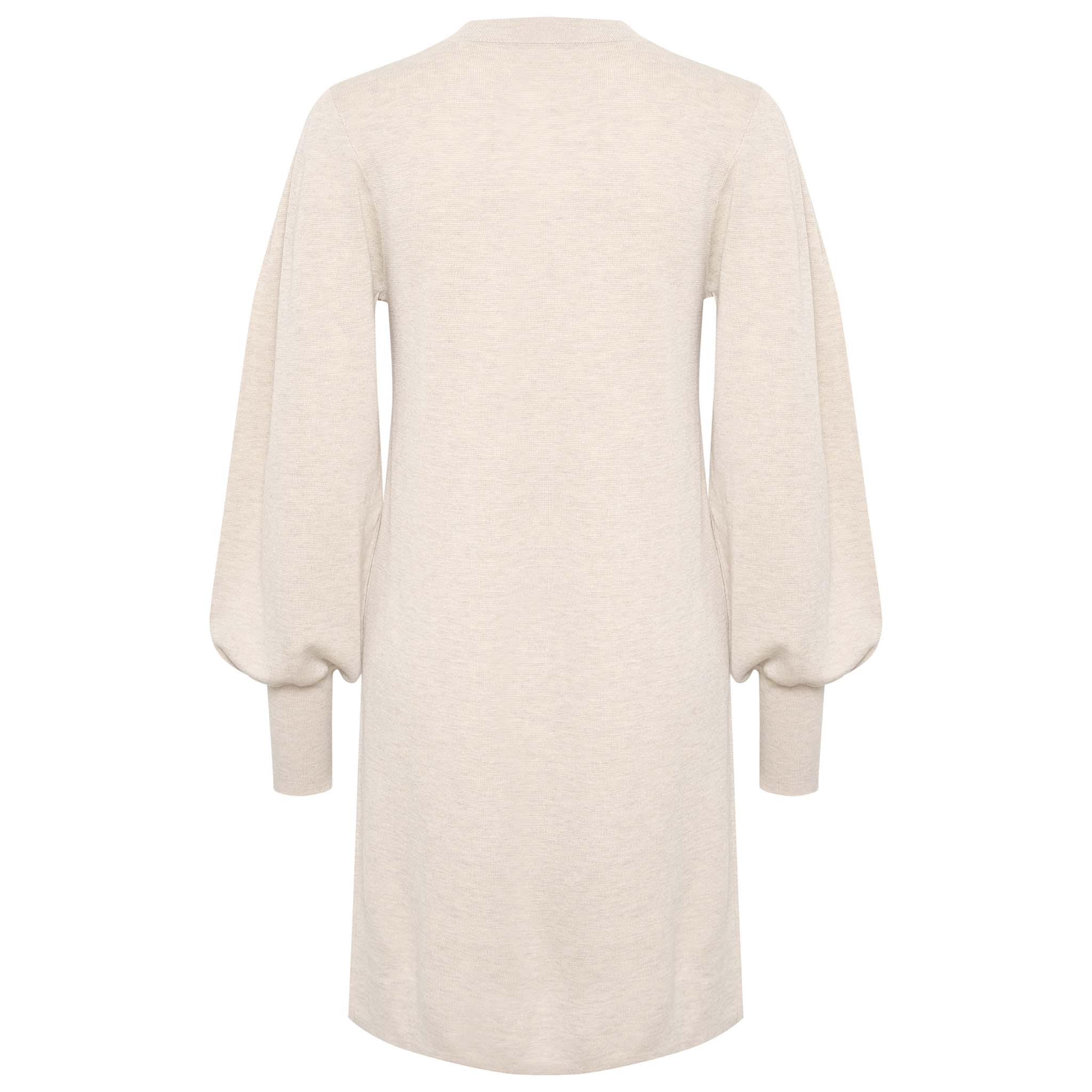 In Wear, beige, pitkähihainen neulemekko. Takakuva.