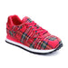 Lola Ramonan punaruudulliset sneakerit, malli: Serena Red Tartan. 