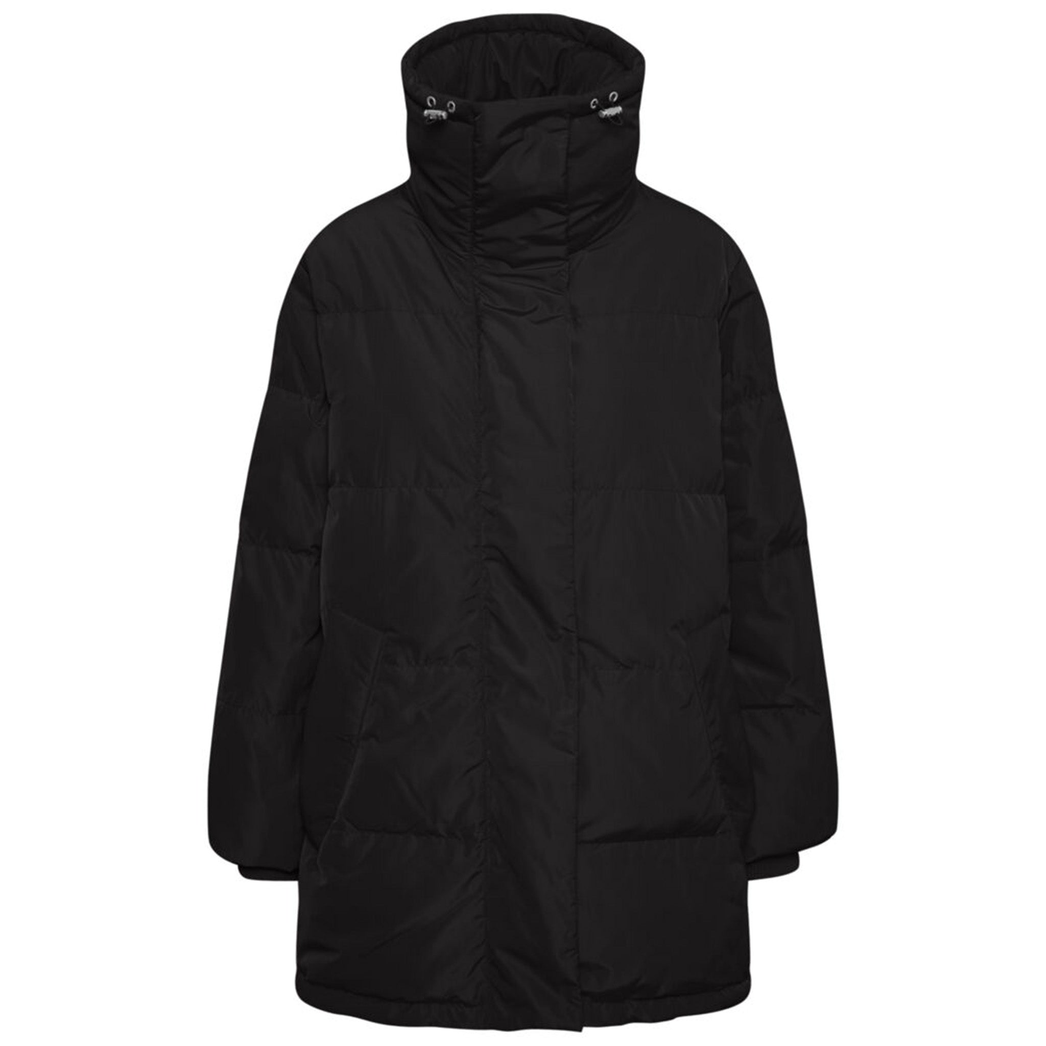 In Wear musta takki Maike puffer kaulus pystyssä