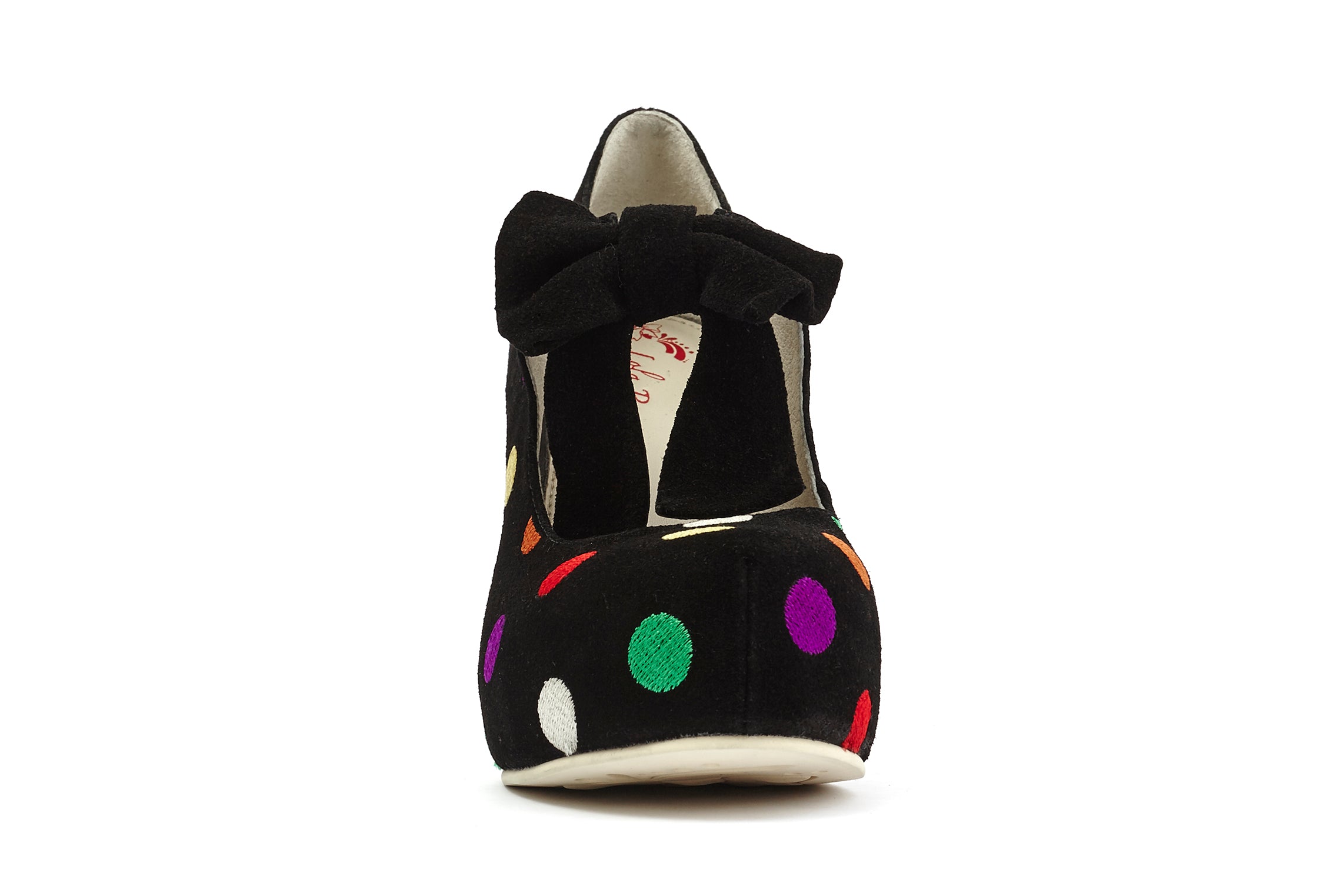 Pumps Comfy High Heels Angie Suede Dots Multi - Lola Ramona - Bombus