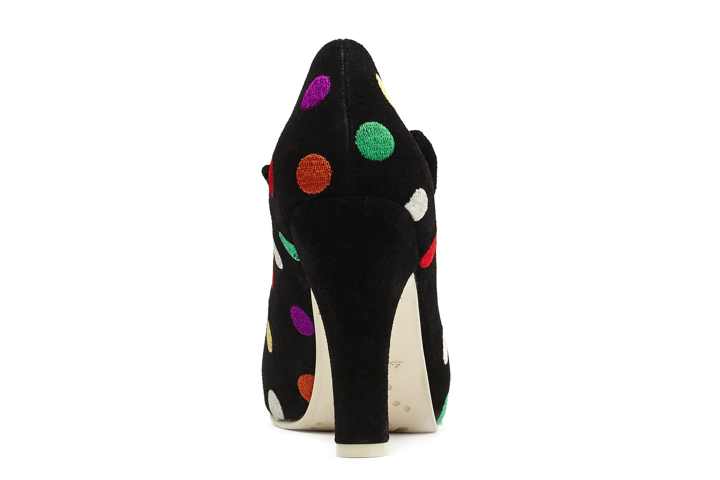 Pumps Comfy High Heels Angie Suede Dots Multi - Lola Ramona - Bombus
