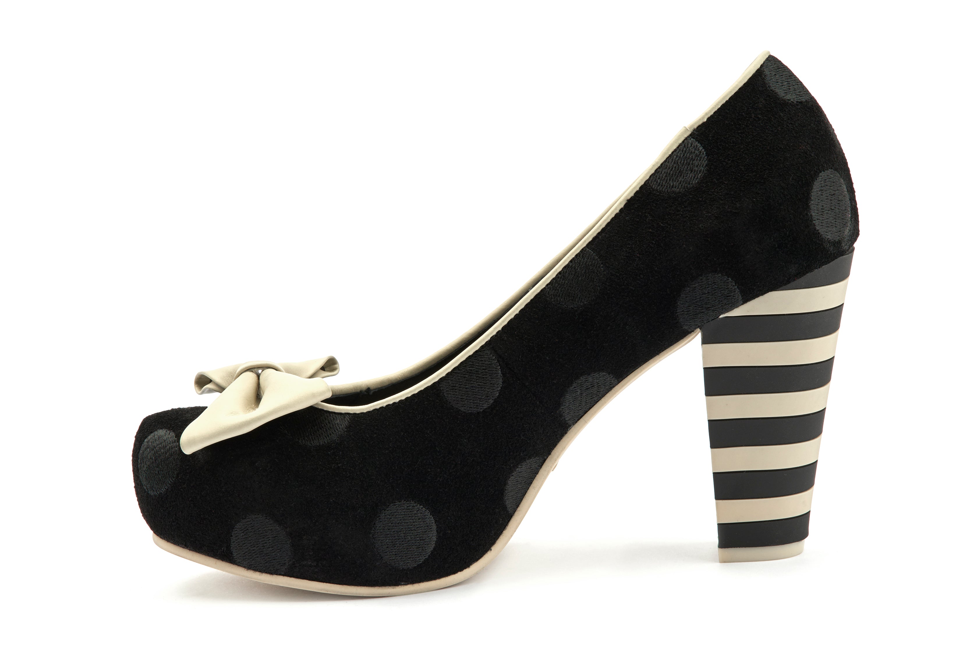 Pumps Platform Block High Heels Angie P Dots Black - Lola Ramona - Bombus