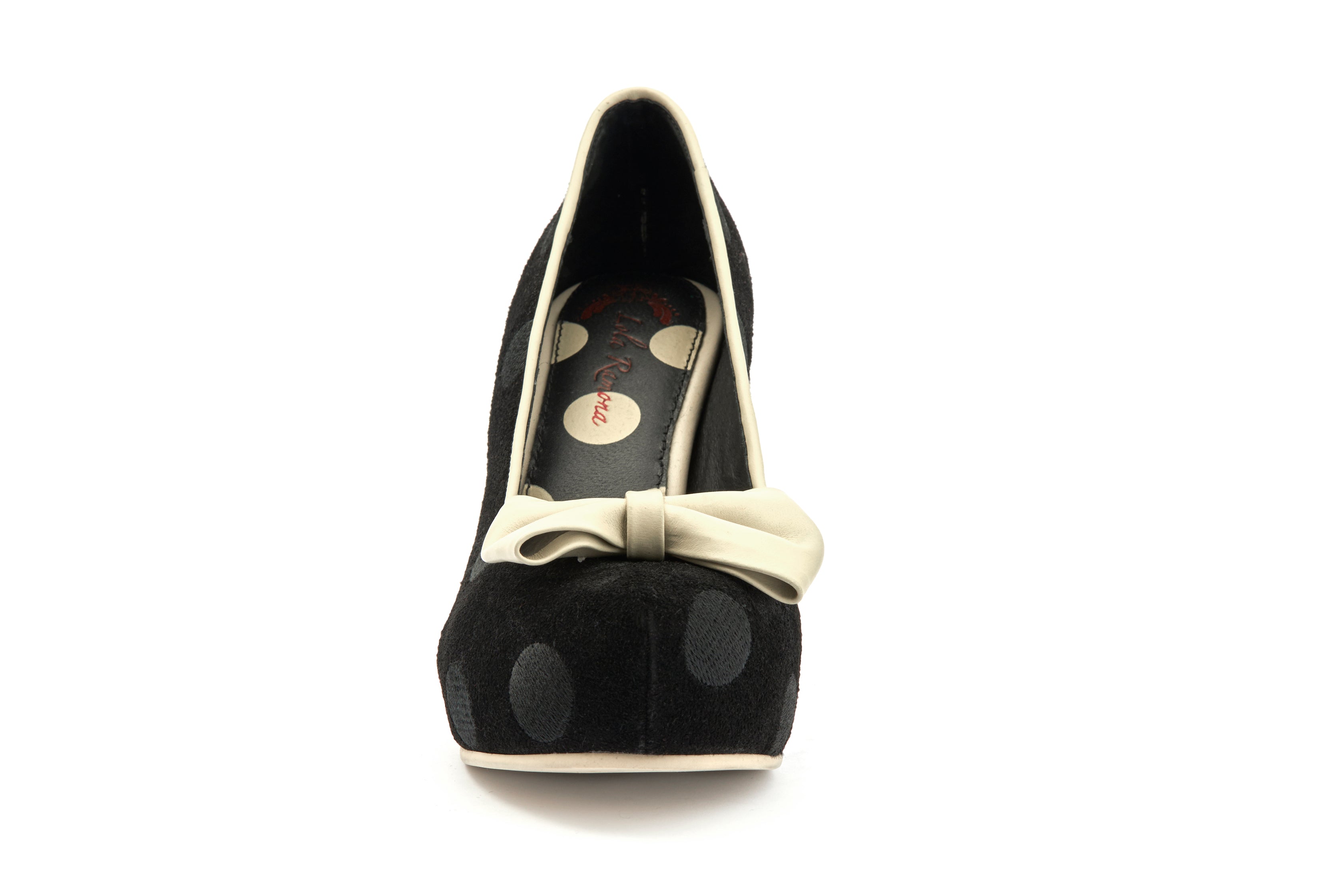 Pumps Platform Block High Heels Angie P Dots Black - Lola Ramona - Bombus