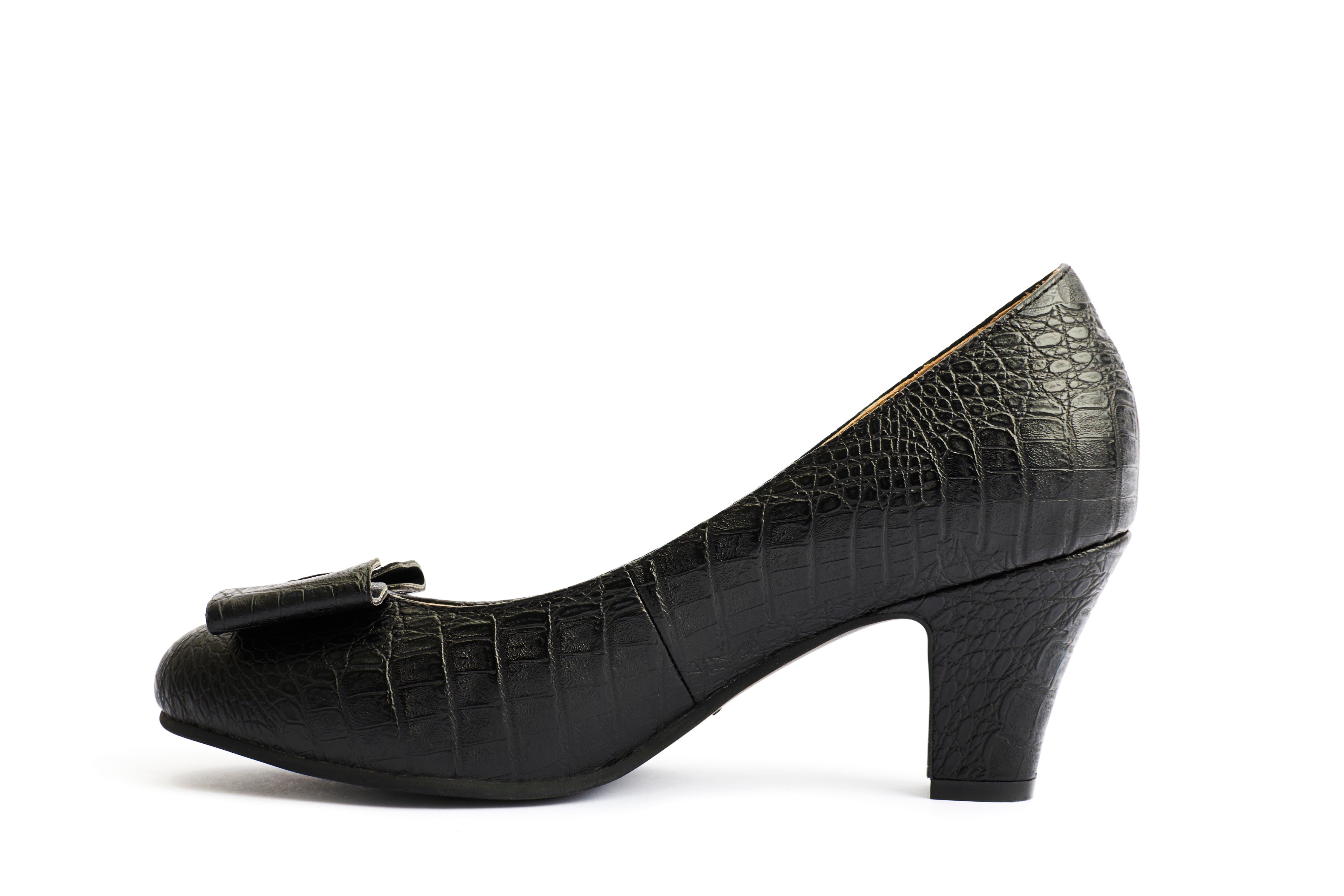 Pumps Casual Heels Ava Obsidian Black Vegan - Lola Ramona - Bombus