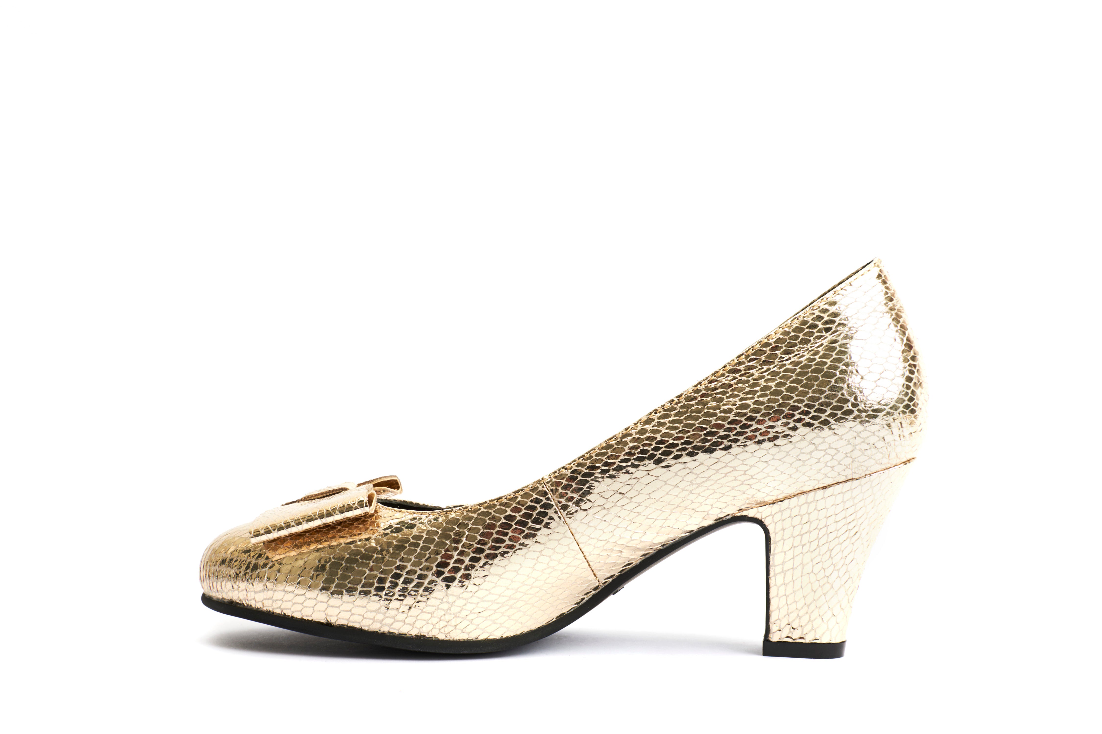 Pumps Casual Heels Ava Gold Topaz Vegan - Lola Ramona - Bombus