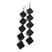 Earrings Blocked Long Black - RokrokInc. - Bombus