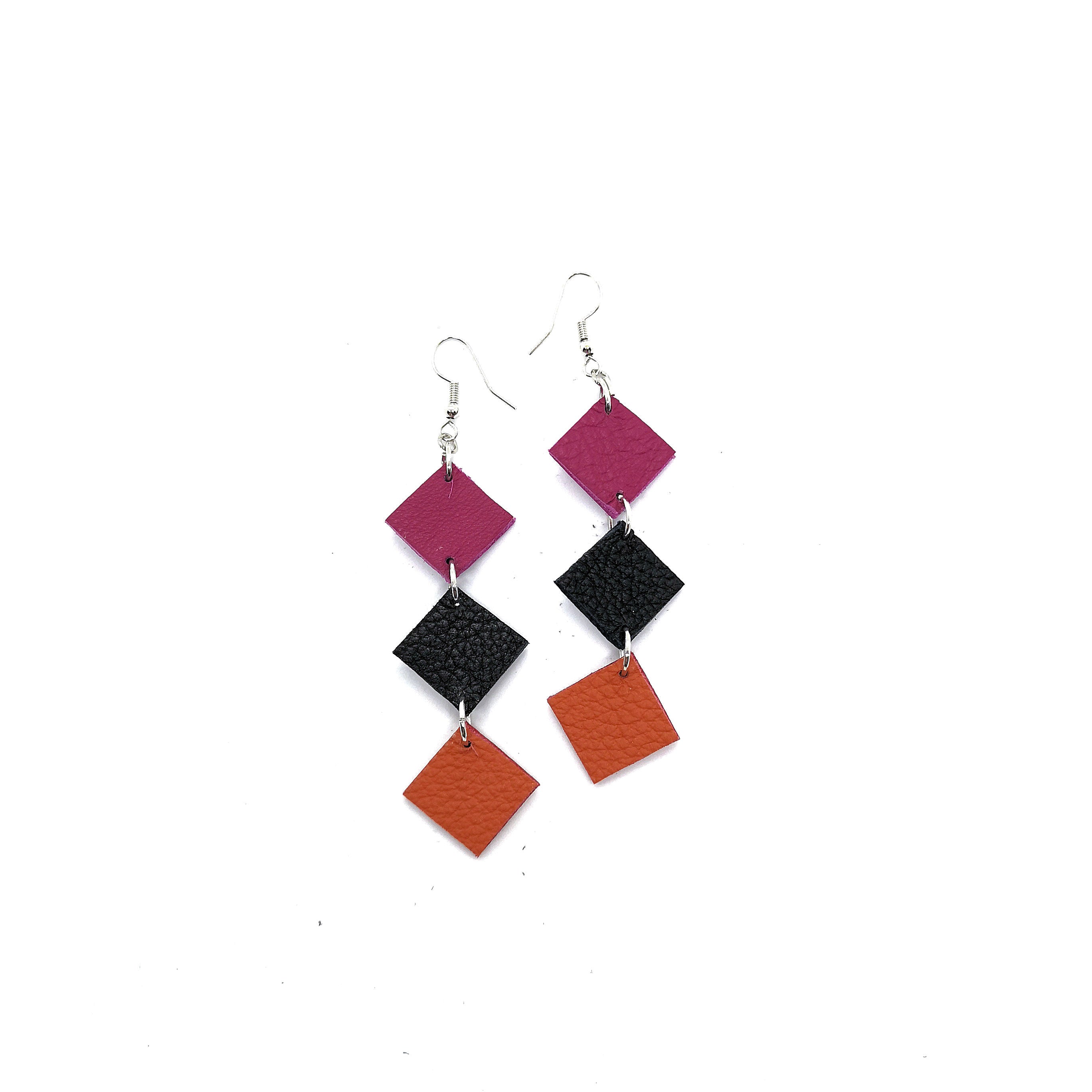Earrings Blocked Orange - RokrokInc. - Bombus