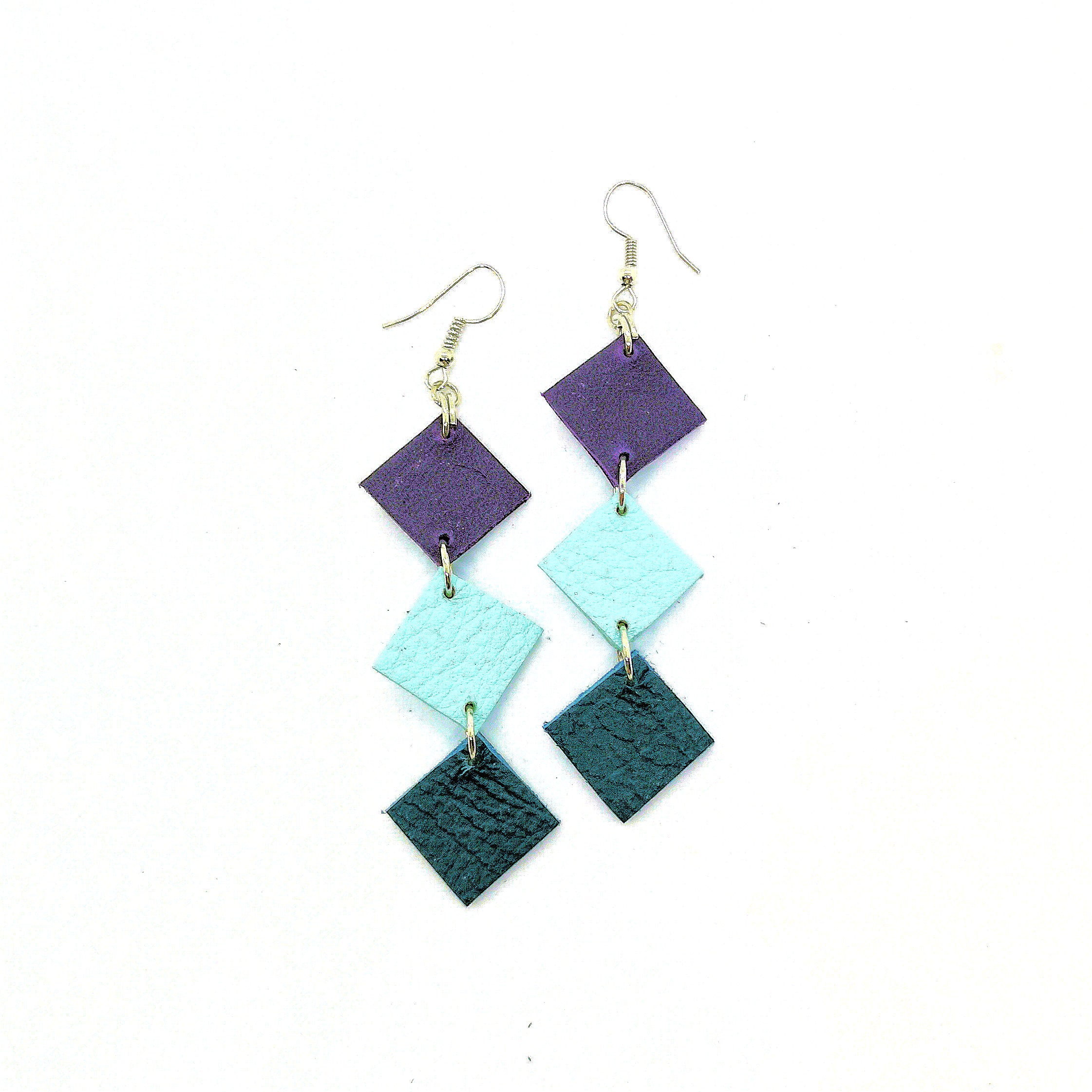 Earrings Blocked Dark Blue - RokrokInc. - Bombus