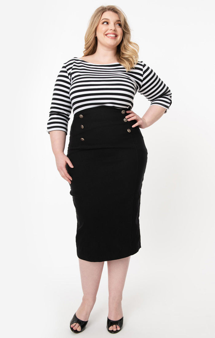 pencil skirt, Sierra Sailor Black