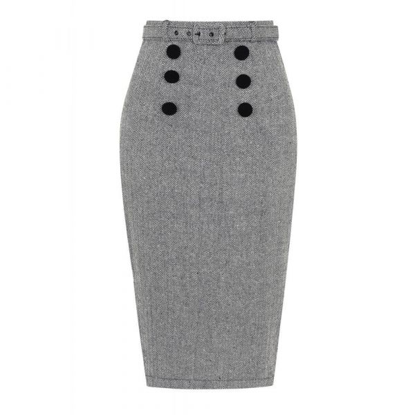 pencil skirt, Agatha Herringbone Skirt