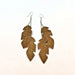 Earrings Double Feather Brown - RokrokInc. - Bombus
