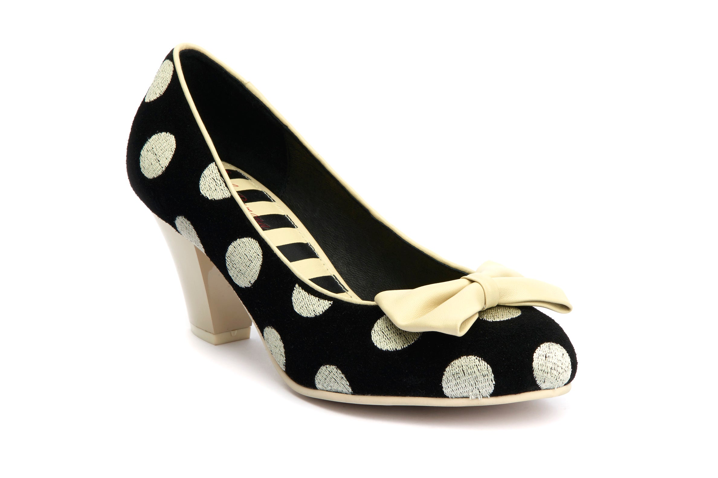 Pumps Casual Heels Elsie White Bow - Lola Ramona - Bombus