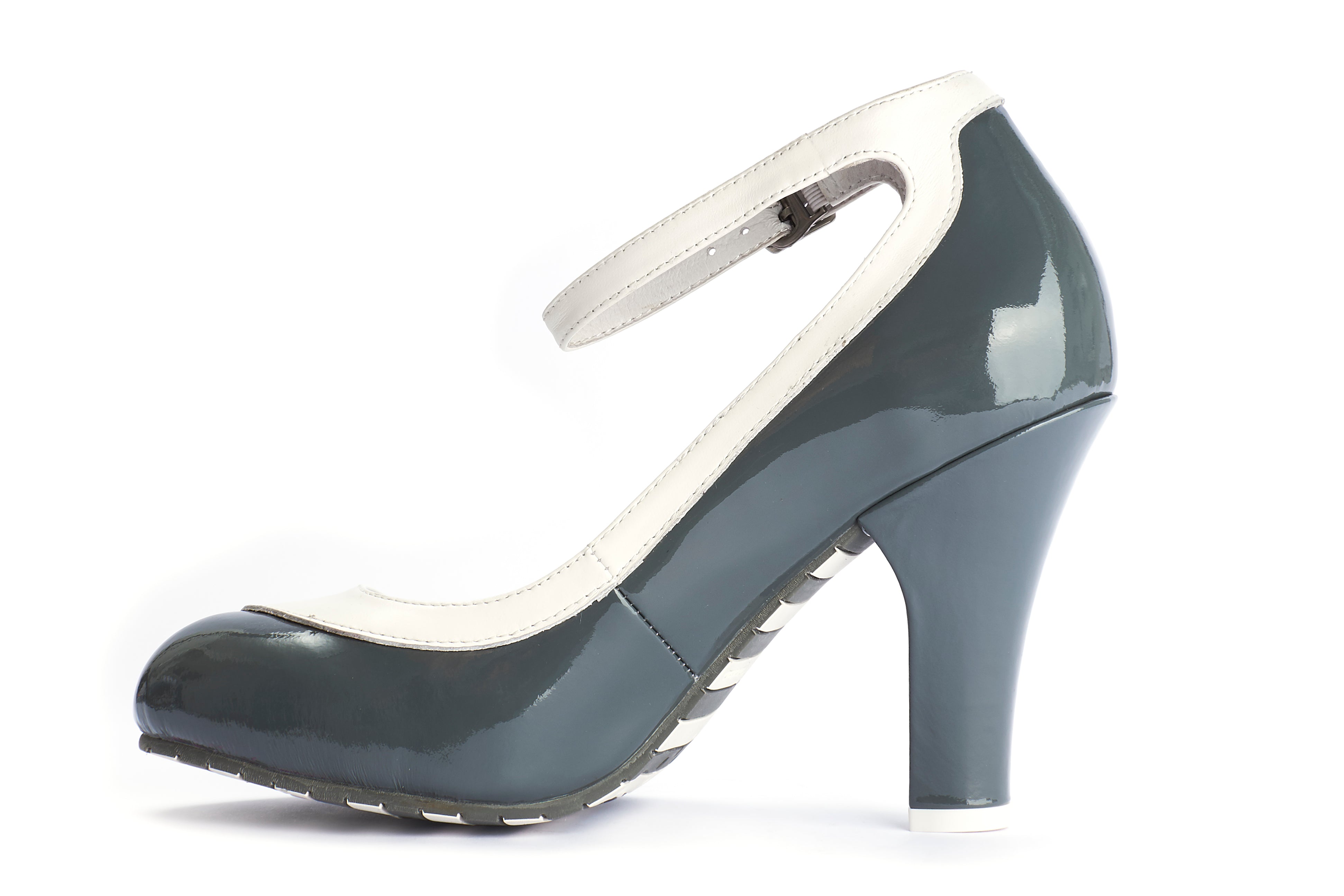 Pumps Fashion High Heels June Hearts Grey - Lola Ramona - Bombus