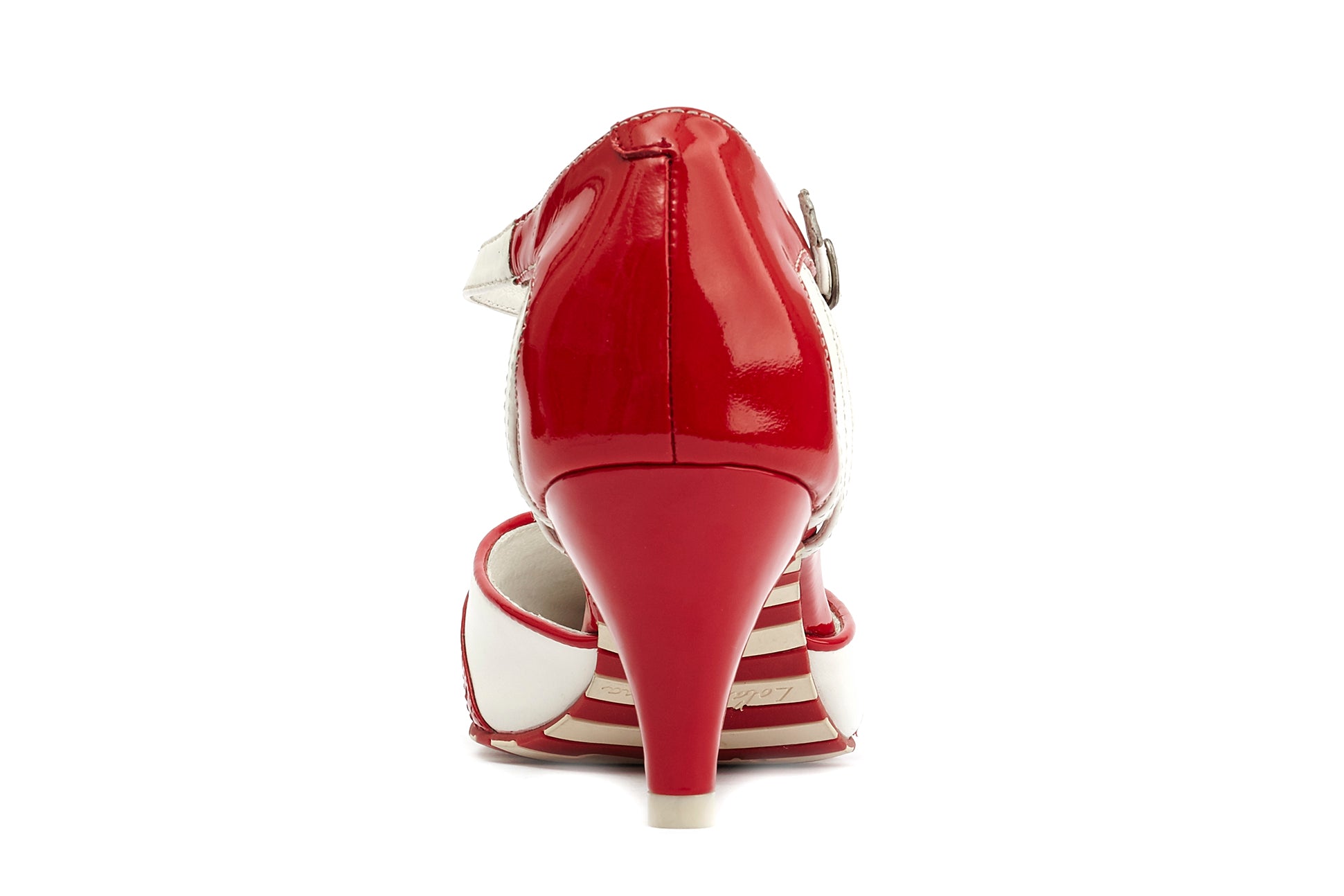 Pumps Pointed Toe Kitten Cream Red - Lola Ramona - Bombus
