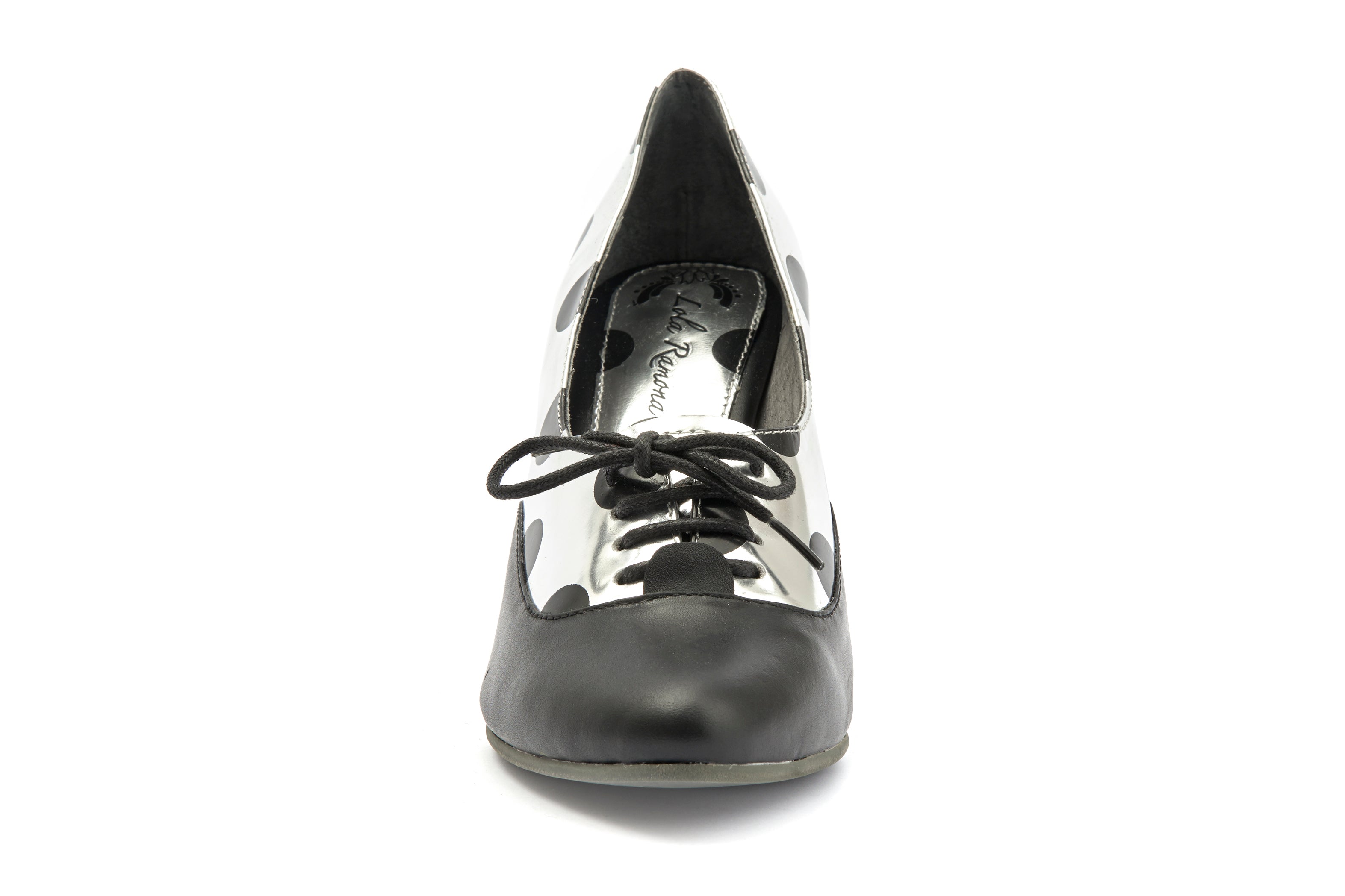 Pumps High Heels Stiletto Dots Silver - Lola Ramona - Bombus