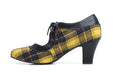 Pumps Casual Heels Ava Tartan Yellow Vegan - Lola Ramona - Bombus